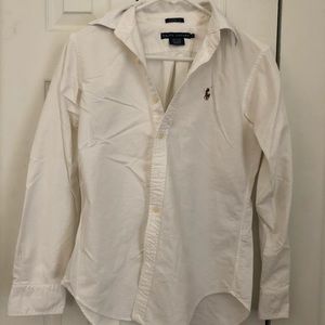 Ralph Lauren Classic Fit White Polo Button Down